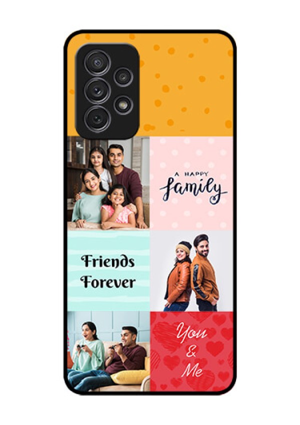 Galaxy A52 Personalized Glass Phone Case - Images with Quotes Design
