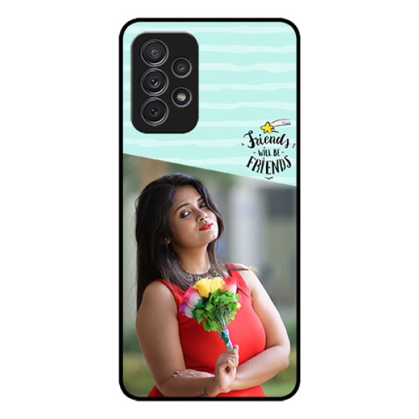 Galaxy A52 Custom Glass Phone Case - Friends Picture Icon Design