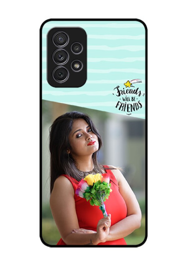 Galaxy A52 Custom Glass Phone Case - Friends Picture Icon Design