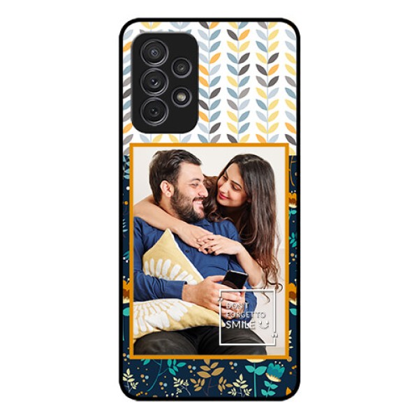 Galaxy A52 Custom Glass Mobile Case - Pattern Design