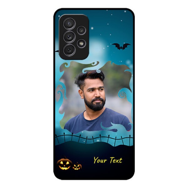 Galaxy A52 Custom Glass Phone Case - Halloween frame design