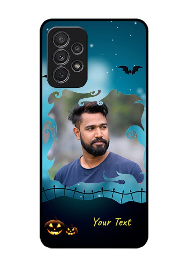 Galaxy A52 Custom Glass Phone Case - Halloween frame design
