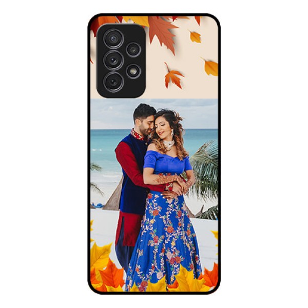 Galaxy A52 Photo Printing on Glass Case - Autumn Maple Leaves Design Galaxy A52 Photo Printing on Glass Case - Autumn Maple Leaves Design