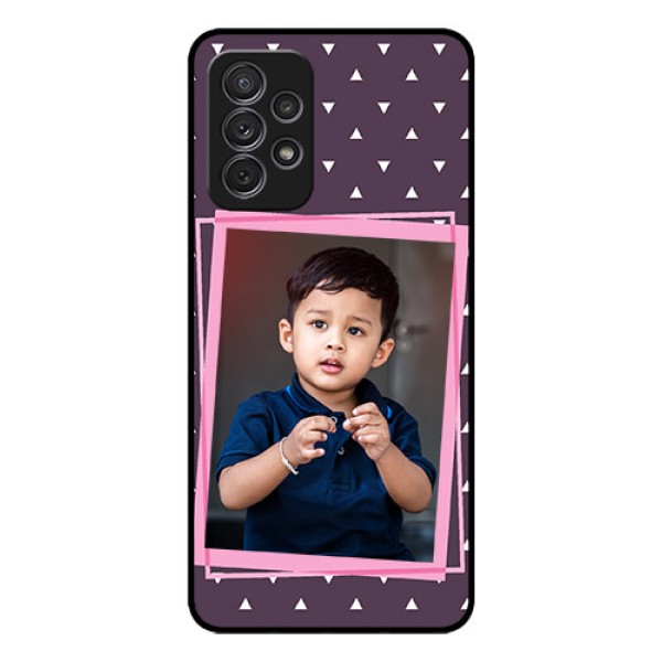 Galaxy A52 Custom Glass Mobile Case - Triangle Pattern Dotted Design