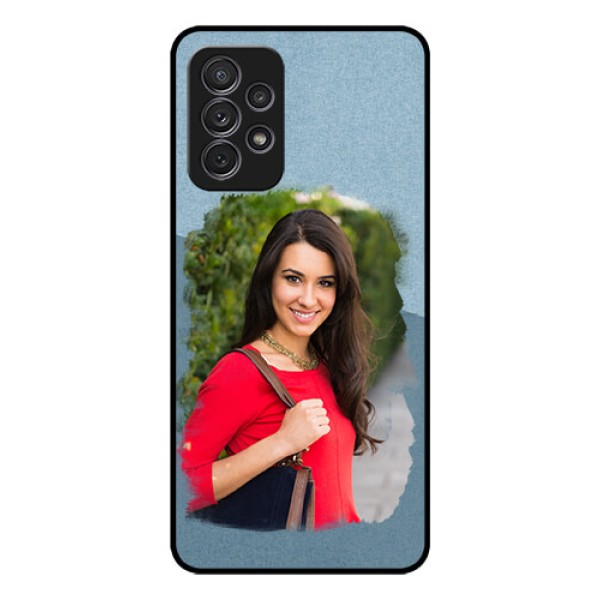 Galaxy A52 Custom Glass Mobile Case - Grunge Line Art Design