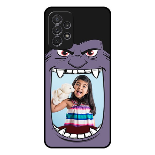 Galaxy A52 Custom Glass Phone Case - Angry Monster Design