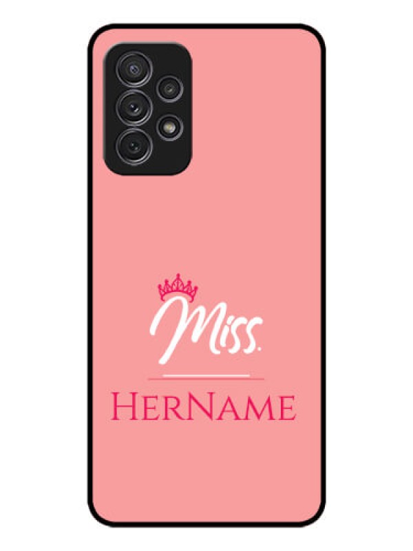 Custom Galaxy A52 Custom Glass Phone Case Mrs with Name
