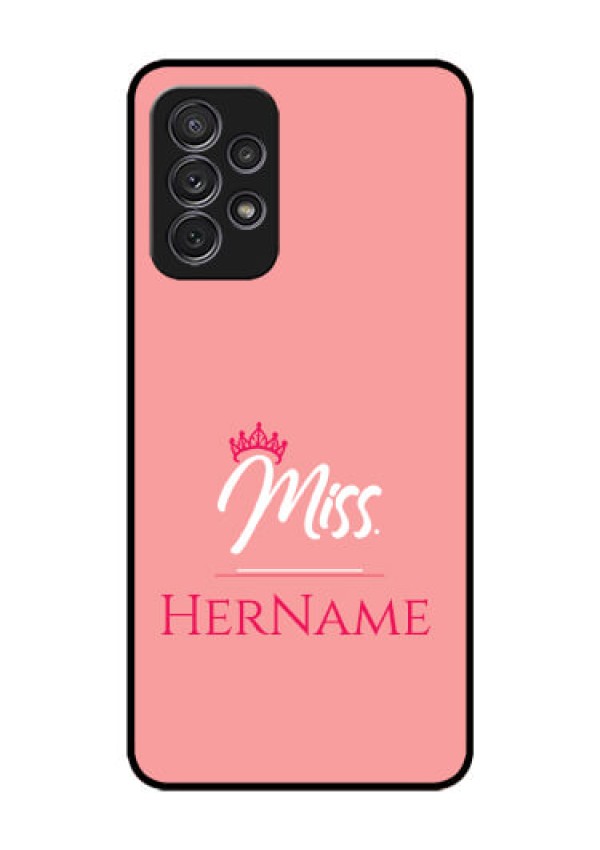 Galaxy A52 Custom Glass Phone Case Mrs with Name