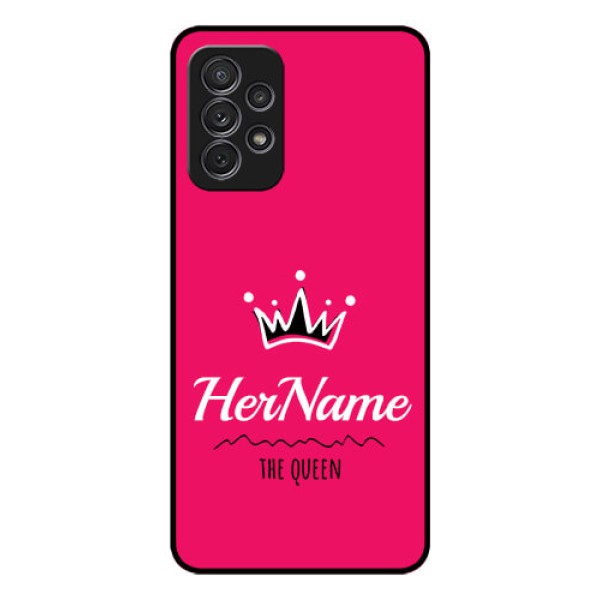Galaxy A52 Glass Phone Case Queen with Name Galaxy A52 Glass Phone Case Queen with Name