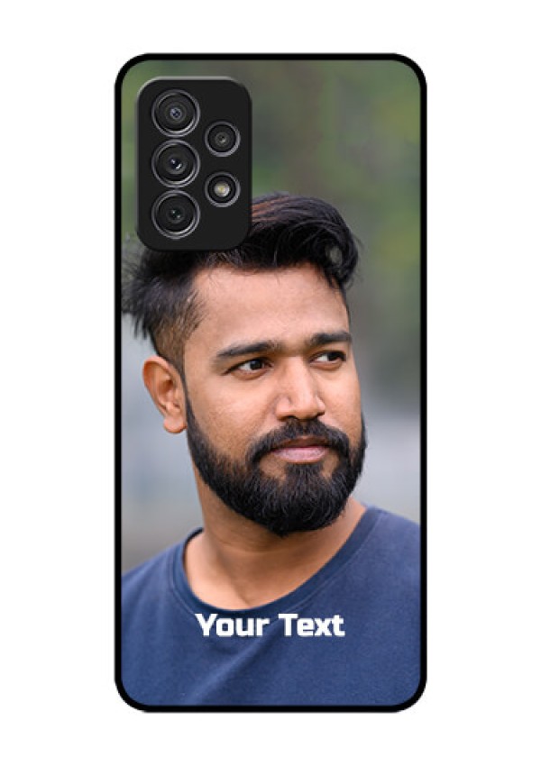 Galaxy A52 Glass Mobile Cover: Photo with Text