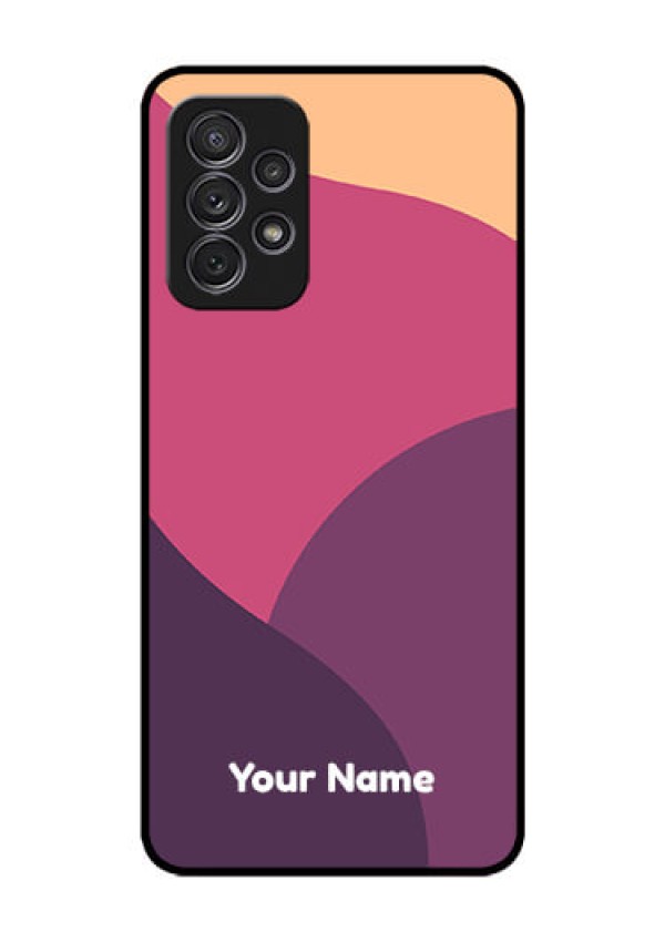 Galaxy A52 Custom Glass Phone Case - Mixed Multi-colour abstract art Design