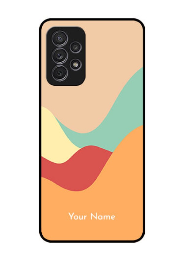 Galaxy A52 Personalized Glass Phone Case - Ocean Waves Multi-colour Design