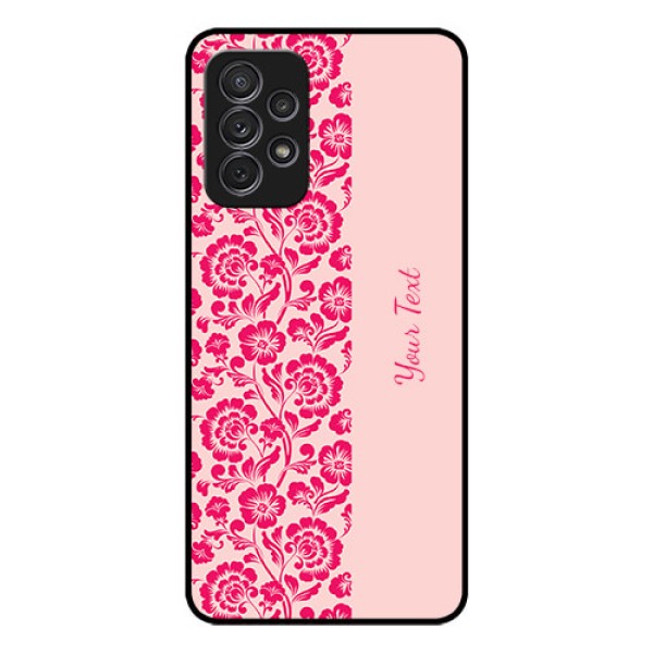 Galaxy A52 Custom Glass Phone Case - Attractive Floral Pattern Design Galaxy A52 Custom Glass Phone Case - Attractive Floral Pattern Design
