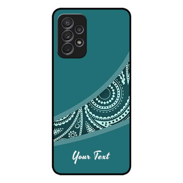 Galaxy A52 Photo Printing on Glass Case - semi visible floral Design