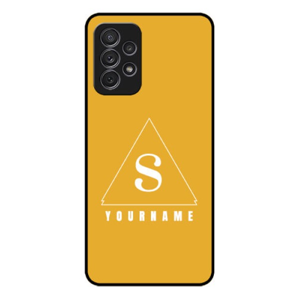 Galaxy A52 Personalized Glass Phone Case - simple triangle Design
