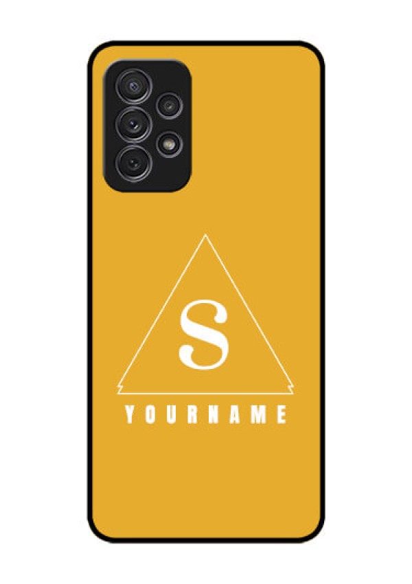 Galaxy A52 Personalized Glass Phone Case - simple triangle Design