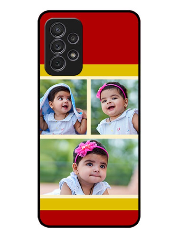 Custom Galaxy A52s 5G Custom Glass Mobile Case - Multiple Pic Upload Design