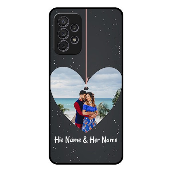 Galaxy A52s 5G Custom Glass Phone Case - Hanging Heart Design
