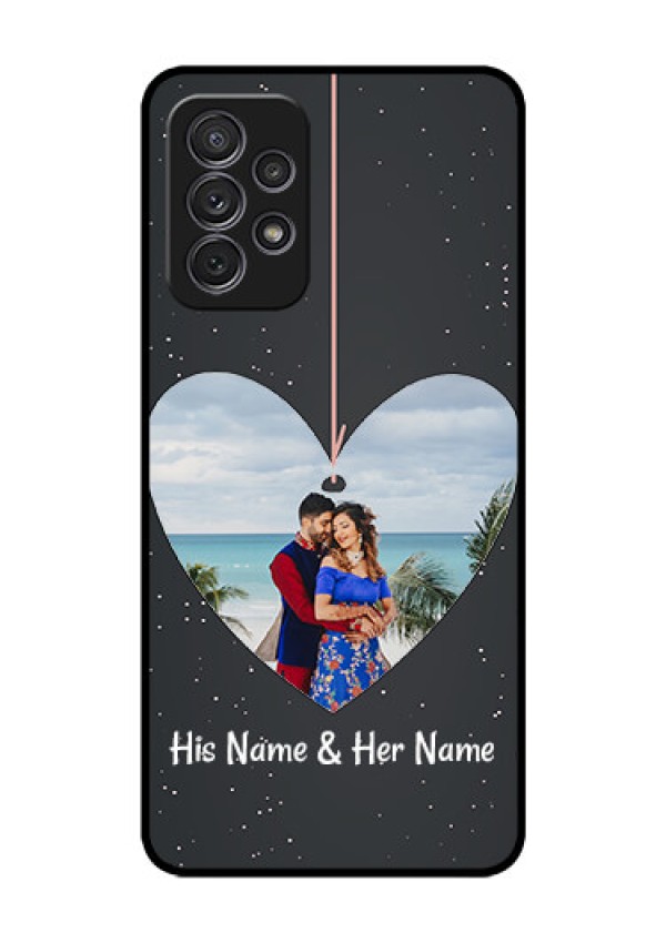 Galaxy A52s 5G Custom Glass Phone Case - Hanging Heart Design