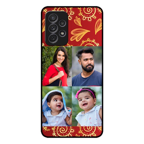 Galaxy A52s 5G Photo Printing on Glass Case - 4 Image Traditional Design