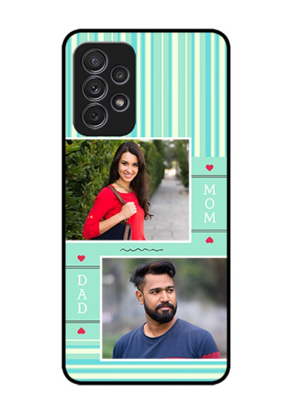 Galaxy A52s 5G Custom Glass Phone Case - Mom & Dad Pic Design