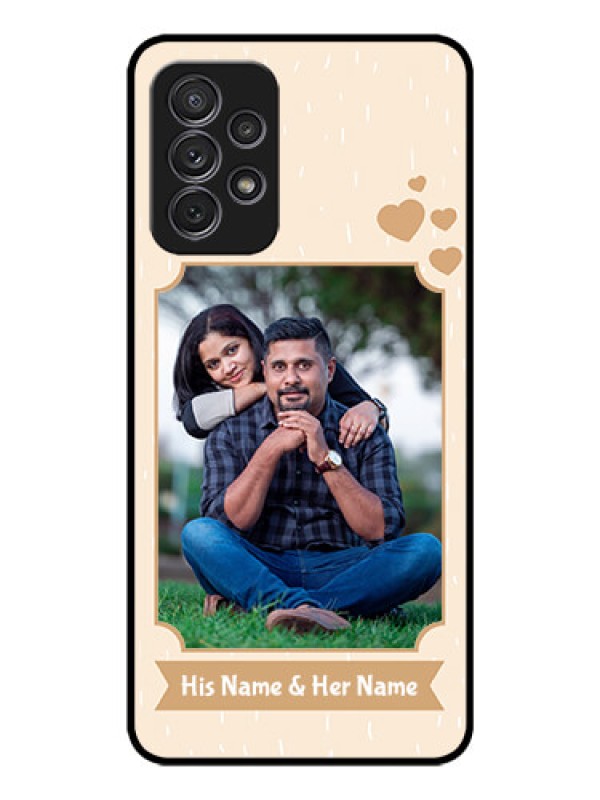 Custom Galaxy A52s 5G Custom Glass Phone Case - with confetti love design 