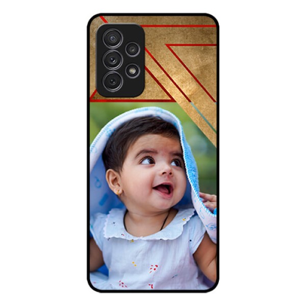Galaxy A52s 5G Personalized Glass Phone Case - Gradient Abstract Texture Design
