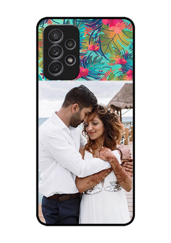 Galaxy A52s 5G Photo Printing on Glass Case - Watercolor Floral Design