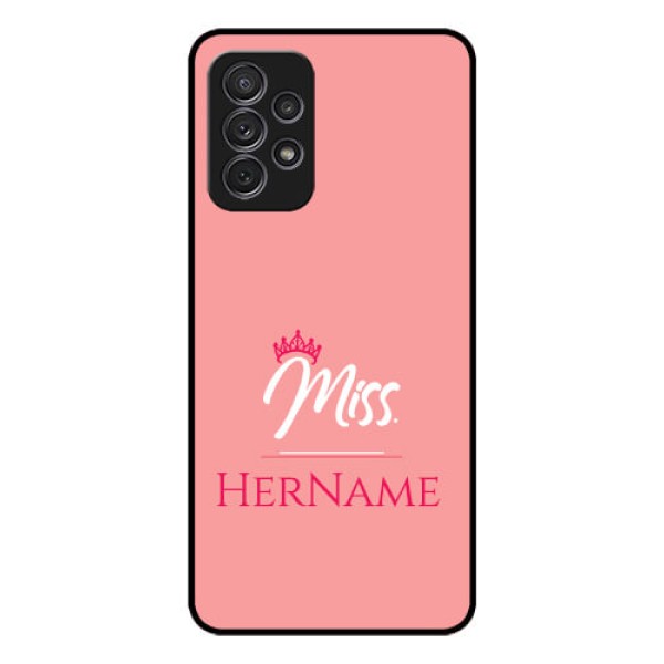 Galaxy A52s 5G Custom Glass Phone Case Mrs with Name