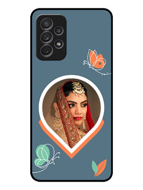 Custom Galaxy A52S 5G Custom Glass Mobile Case - Droplet Butterflies Design