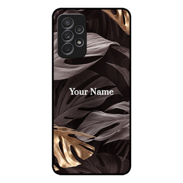 Galaxy A52S 5G Personalised Glass Phone Case - Wild Leaves digital paint Design Galaxy A52S 5G Personalised Glass Phone Case - Wild Leaves digital paint Design