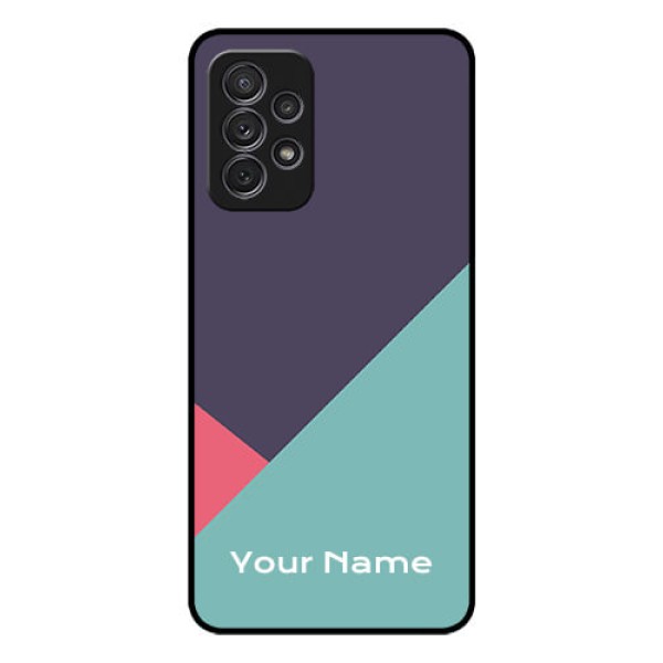 Galaxy A52S 5G Custom Glass Mobile Case - Tri Color abstract Design