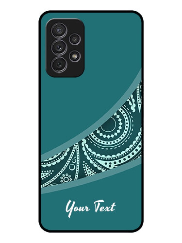 Custom Galaxy A52S 5G Photo Printing on Glass Case - semi visible floral Design