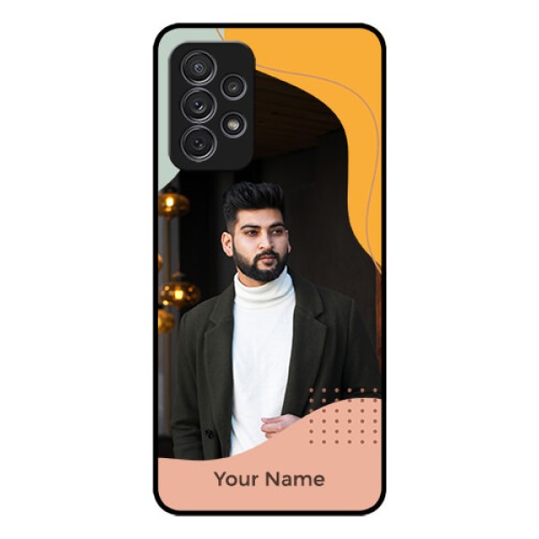 Galaxy A52S 5G Personalized Glass Phone Case - Tri-coloured overlay design Galaxy A52S 5G Personalized Glass Phone Case - Tri-coloured overlay design