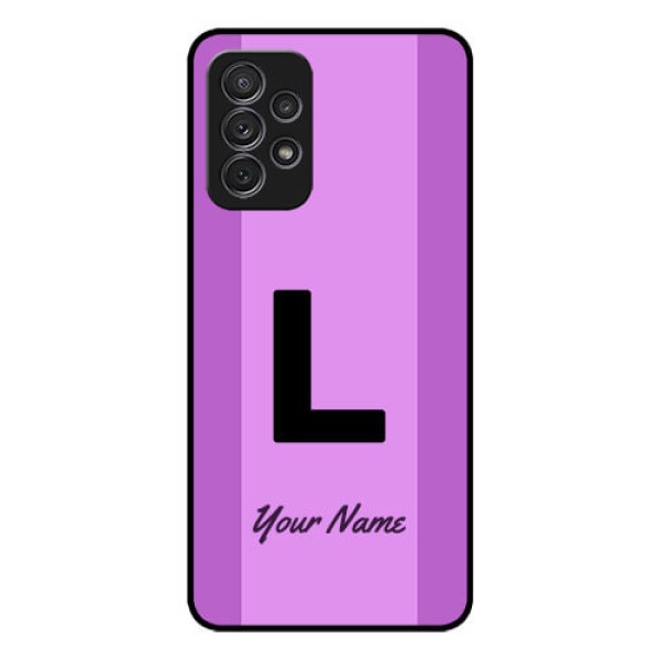 Galaxy A52S 5G Custom Glass Phone Case - Tricolor custom text Design