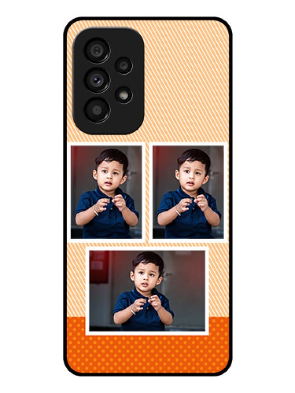 Custom Galaxy A53 5G Photo Printing on Glass Case - Bulk Photos Upload Design