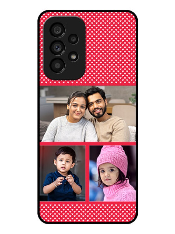 Custom Galaxy A53 5G Personalized Glass Phone Case - Bulk Pic Upload Design