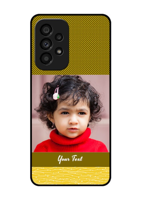 Galaxy A53 5G Custom Glass Phone Case - Simple Green Color Design
