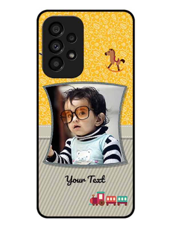 Custom Galaxy A53 5G Personalized Glass Phone Case - Baby Picture Upload Design