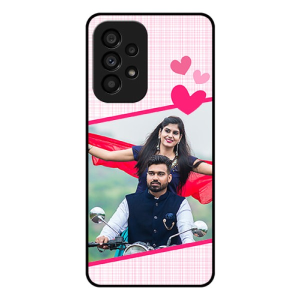 Galaxy A53 5G Custom Glass Phone Case - Love Shape Heart Design