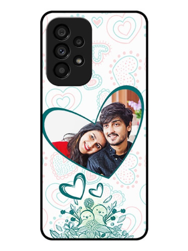 Custom Galaxy A53 5G Photo Printing on Glass Case - Premium Couple Design