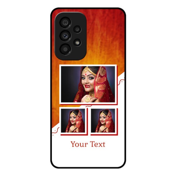 Galaxy A53 5G Custom Glass Phone Case - Wedding Memories Design