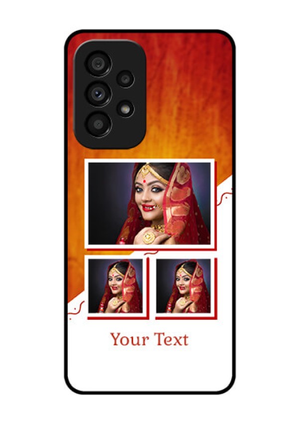 Galaxy A53 5G Custom Glass Phone Case - Wedding Memories Design