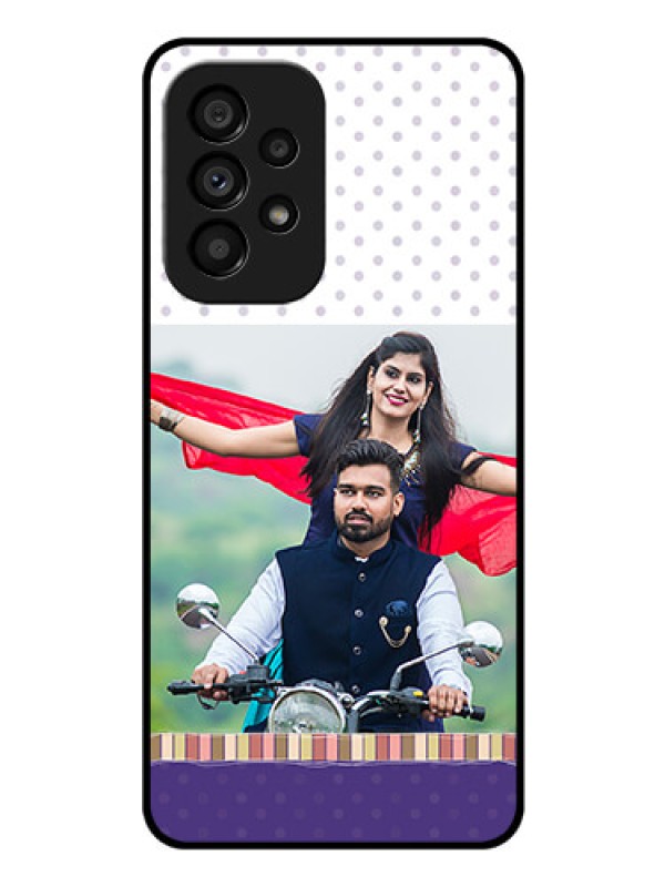 Custom Galaxy A53 5G Photo Printing on Glass Case - Cute Family Design