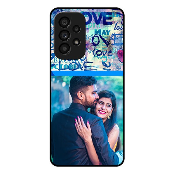 Galaxy A53 5G Custom Glass Mobile Case - Colorful Love Design Galaxy A53 5G Custom Glass Mobile Case - Colorful Love Design