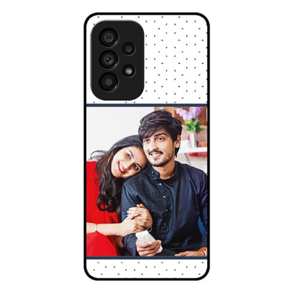 Galaxy A53 5G Personalized Glass Phone Case - Premium Dot Design