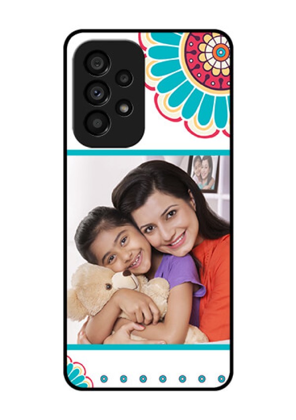 Galaxy A53 5G Custom Glass Phone Case - Flower Design