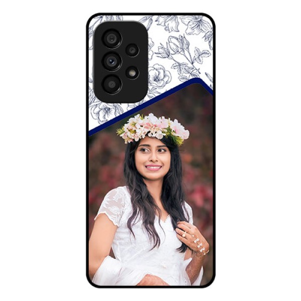 Galaxy A53 5G Personalized Glass Phone Case - Premium Floral Design