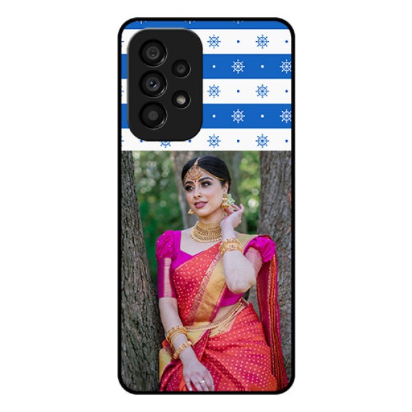 Galaxy A53 5G Photo Printing on Glass Case - Snow Pattern Design