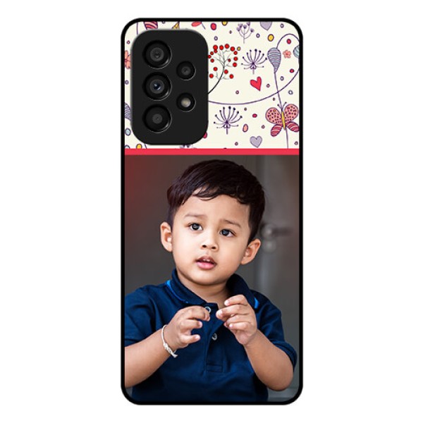Galaxy A53 5G Custom Glass Mobile Case - Premium Floral Design